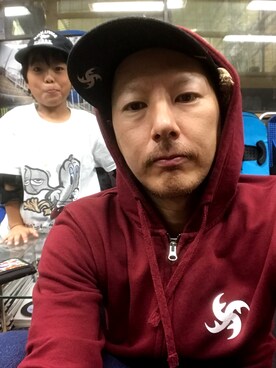 「DORCUS（ドウカス）のアイテム（帽子）」を使った、TATSUYA"VENIX"NOGAMIさん（メンズ・166cm）の秋コーディネート
