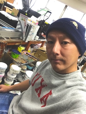 「スケートスタイル」｜「アイテム（ニットキャップ/ビーニー）」を使った、TATSUYA"VENIX"NOGAMIさん（メンズ・166cm）の冬コーディネート