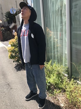 「DORCUS（ドウカス）のアイテム（帽子）」を使った、TATSUYA"VENIX"NOGAMIさん（メンズ・166cm）の春コーディネート