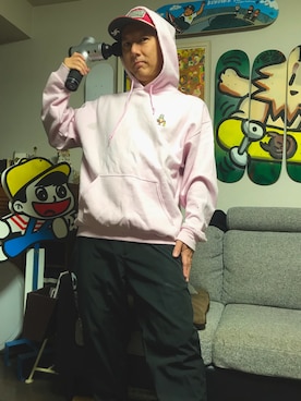 「DORCUS（ドウカス）のアイテム（帽子）」を使った、TATSUYA"VENIX"NOGAMIさん（メンズ・166cm）の春コーディネート