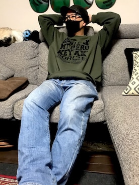 「DORCUS（ドウカス）のアイテム（帽子）」を使った、TATSUYA"VENIX"NOGAMIさん（メンズ・166cm）の春コーディネート