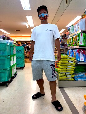 「DORCUS（ドウカス）のアイテム（帽子）」を使った、TATSUYA"VENIX"NOGAMIさん（メンズ・166cm）の夏コーディネート