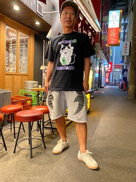 「DORCUS（ドウカス）のアイテム（帽子）」を使った、TATSUYA"VENIX"NOGAMIさん（メンズ・166cm）の秋コーディネート