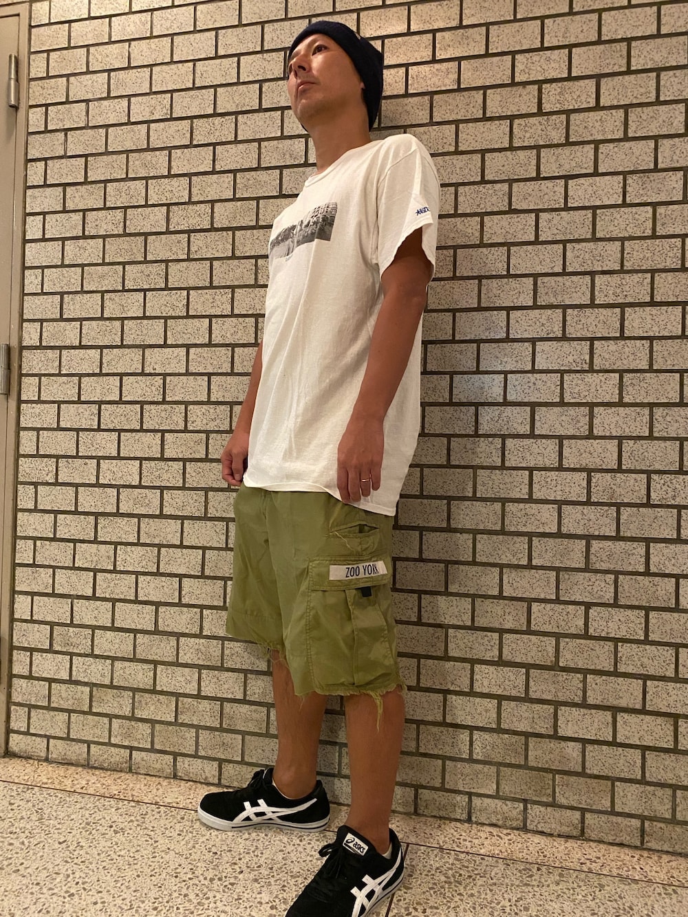 「秋コーデ、シンプルコーデ、ビックシルエット、おしゃれさんと繋がりたい、ストリート、今日のコーデ、スケートスタイル、スケータースタイル」｜「ZOO YORKのアイテム（パンツ、グリーン系）」を使った、TATSUYA"VENIX"NOGAMIさん（メンズ・166cm）の秋コーディネートの1枚目の写真