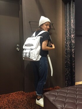 「HVC（エイチブイシー）のアイテム」を使った、GRANDGLOBAL和歌山店さん（レディース・155cm）の夏コーディネート