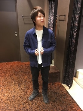 「HVC（エイチブイシー）のアイテム（パンツ）」を使った、GRANDGLOBAL和歌山店さん（メンズ・172cm）の春コーディネート