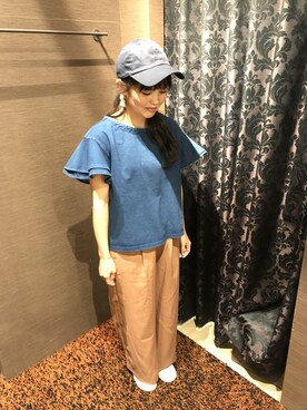 「HVC（エイチブイシー）のアイテム」を使った、GRANDGLOBAL和歌山店さん（レディース・155cm）の春コーディネート