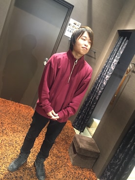 「GGD（ジージーディー）のアイテム（スウェット）」を使った、GRANDGLOBAL和歌山店さん（メンズ・170cm）の秋コーディネート