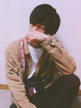 「FR2（エフアールツー）のアイテム（バッグ）」を使った、𝗦𝗔𝗬 【セイ】さん（メンズ・173cm）の春コーディネート