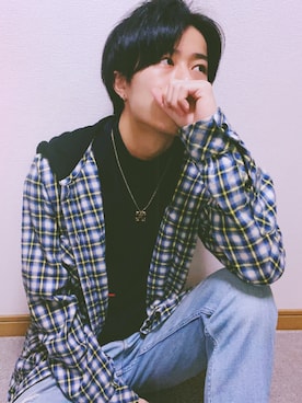 「DIESEL（ディーゼル）のアイテム（その他アウター）」を使った、𝗦𝗔𝗬 【セイ】さん（メンズ・173cm）の春コーディネート
