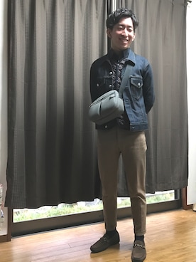 「lideal（リデアル）のアイテム（ジャケット/アウター）」を使った、coffee-manさん（メンズ・168cm）の春コーディネート