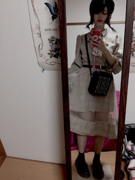 「アイテム（ハンチング/ベレー帽、ゴールド系）」を使った、sさん（レディース・160cm）の秋コーディネート