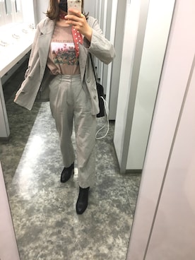 「Libby&Rose（リビーアンドローズ）のアイテム（ジャケット/アウター）」を使った、s h i h oさん（レディース・163cm）の春コーディネート