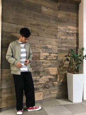 「アイテム（ブルゾン）」を使った、さとうじゅんさん（メンズ・175cm・30代）の冬コーディネート