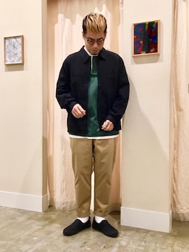 「coenスタッフスタイリング」｜「アイテム（ブルゾン）」を使った、さとうじゅんさん（メンズ・175cm）の春コーディネート