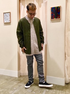 「coen」｜さとうじゅんさん（メンズ・175cm）の春コーディネート