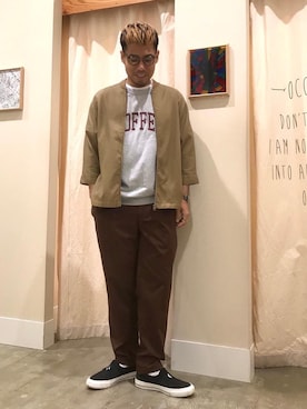 「coen」｜さとうじゅんさん（メンズ・175cm）の春コーディネート