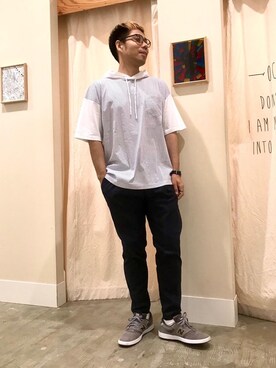 「coen」｜さとうじゅんさん（メンズ・175cm）の春コーディネート