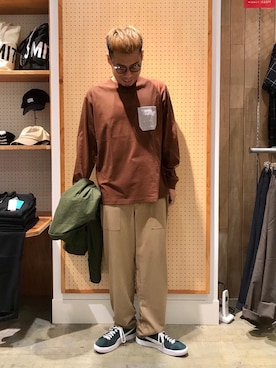 「SMITH'S（スミス）のアイテム（トップス）」を使った、さとうじゅんさん（メンズ・175cm）の夏コーディネート