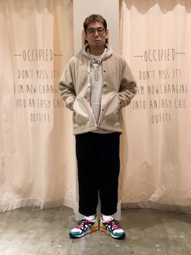 「USAコットン」｜「アイテム（ブルゾン）」を使った、さとうじゅんさん（メンズ・175cm）の秋コーディネート