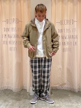 「USAコットン」｜「アイテム（スウェット）」を使った、さとうじゅんさん（メンズ・175cm）の冬コーディネート