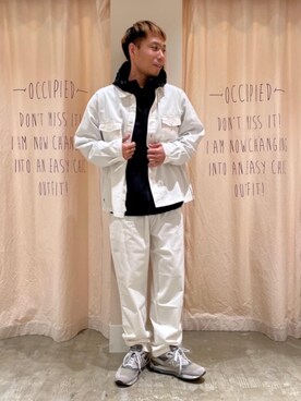 「USAコットン」｜「アイテム（ブルゾン）」を使った、さとうじゅんさん（メンズ・175cm）の春コーディネート