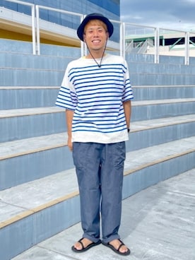 「涼しくて軽い「涼・軽パンツ」」｜さとうじゅんさん（メンズ・175cm）の夏コーディネート
