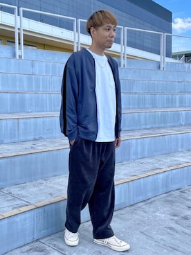 「coen」｜「アイテム（ブルゾン）」を使った、さとうじゅんさん（メンズ・175cm）の秋コーディネート