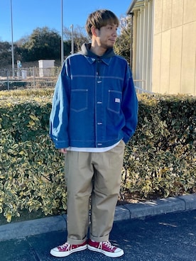 「SMITH'S（スミス）のアイテム（ジャケット/アウター）」を使った、さとうじゅんさん（メンズ・175cm）の冬コーディネート
