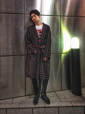 「L.H.P（エルエイチピー）のアイテム（スニーカー）」を使った、Junya  Awajiさん（メンズ・184cm）の秋コーディネート