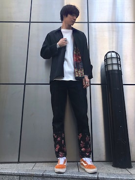 「soe（ソーイ）のアイテム（テーラードジャケット）」を使った、Junya  Awajiさん（メンズ・184cm）の冬コーディネート