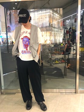 「blackweirdos」｜Junya  Awajiさん（メンズ・184cm）の夏コーディネート