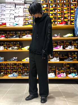 「L.H.P（エルエイチピー）のアイテム（ニット/セーター）」を使った、Junya  Awajiさん（メンズ・184cm）の秋コーディネート