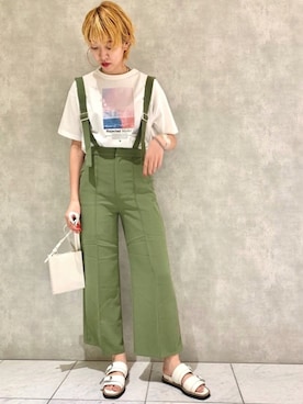 「スリッパ」｜「アイテム（アクセサリー）」を使った、TAMUさん（レディース・172cm）の夏コーディネート