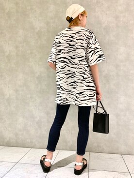 「RAGEBLUE（レイジブルー）のアイテム（キャップ）」を使った、TAMUさん（レディース・172cm）の夏コーディネート
