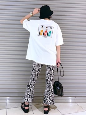 「ショルダーバック」｜「アイテム（その他）」を使った、TAMUさん（レディース・172cm）の春コーディネート