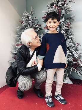 「5歳」｜「アイテム（チノパンツ）」を使った、RIOMAさん（キッズ・110cm）の冬コーディネート