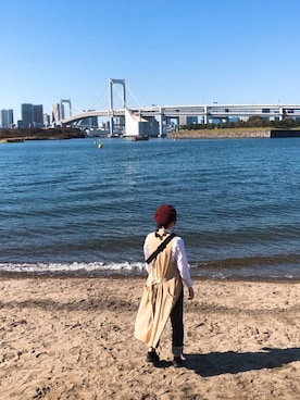 「ストリート服が好き」｜「アイテム（ハンチング/ベレー帽）」を使った、naoさん（レディース・165cm）の秋コーディネート