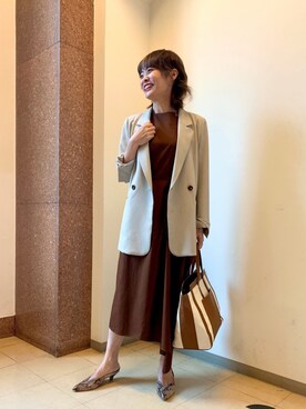 「CAST:（キャスト コロン）のアイテム（ジャケット/アウター）」を使った、Katsumiさん（レディース・156cm）の春コーディネート