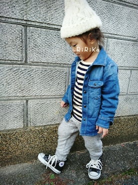 RiRiKaさん（キッズ・90cm）の冬コーディネート