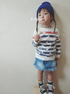 RiRiKaさん（キッズ・90cm）の春コーディネート