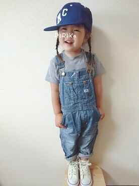 「コンバース」｜RiRiKaさん（キッズ・100cm）の夏コーディネート