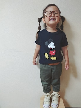 「カーキパンツ」｜RiRiKaさん（キッズ・100cm）の夏コーディネート