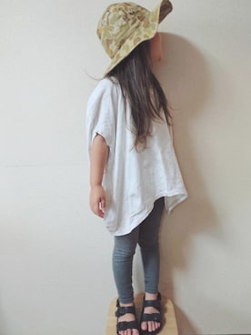 「birkenstock2018ss」｜RiRiKaさん（キッズ・100cm）の夏コーディネート