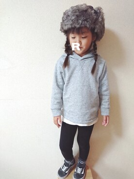 「KRIFF MAYER Kid's Collection（クリフメイヤーキッズコレクション）のアイテム（キャップ）」を使った、RiRiKaさん（キッズ・110cm）の秋コーディネート