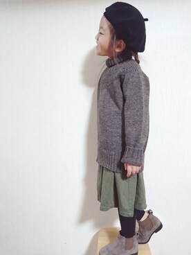 「about a LUCA（アバウト　ア　ルカ）のアイテム」を使った、RiRiKaさん（キッズ・110cm）の冬コーディネート