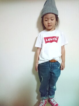 「501skinny」｜RiRiKaさん（キッズ・110cm）の春コーディネート