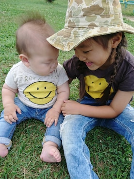 「DIESEL（ディーゼル）のアイテム」を使った、RiRiKaさん（キッズ・110cm）の夏コーディネート