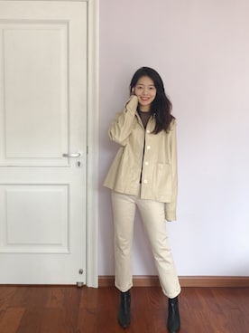 「COS（コス）のアイテム（ブルゾン）」を使った、bottomwangさん（レディース・163cm）の秋コーディネート