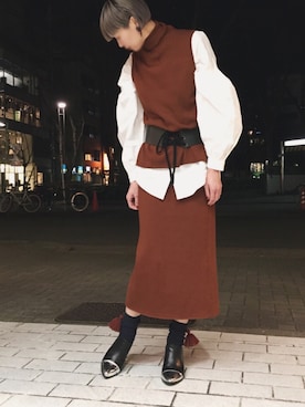 「アイテム（ブーツ、シルバー系）」を使った、꧁ばら꧂🖇さん（レディース・164cm）の冬コーディネート